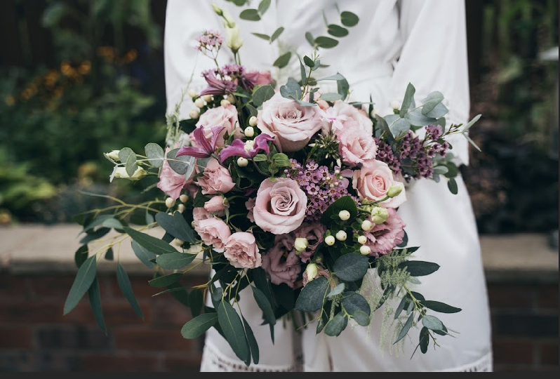 Dusky pink bridal bouquet