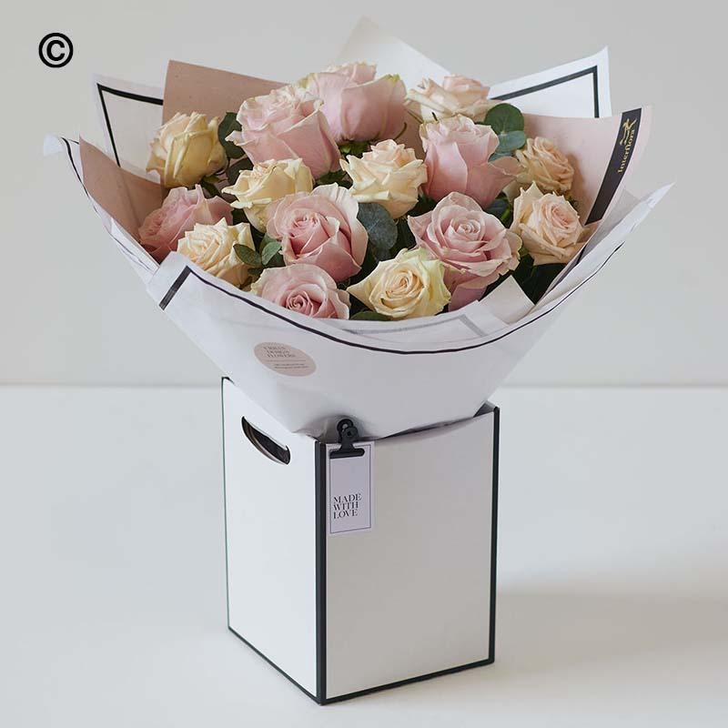 Beautiful 12 Pink Rose Bouquet